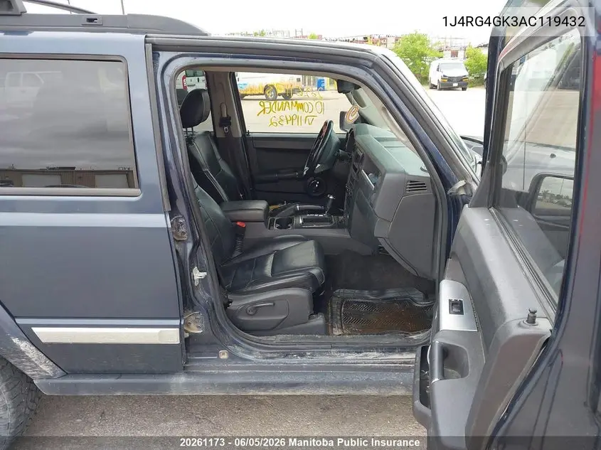 2010 Jeep Commander Sport VIN: 1J4RG4GK3AC119432 Lot: 20261173