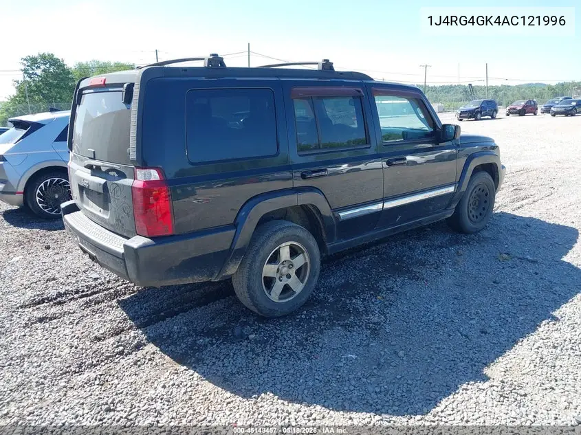 2010 Jeep Commander Sport VIN: 1J4RG4GK4AC121996 Lot: 45148457