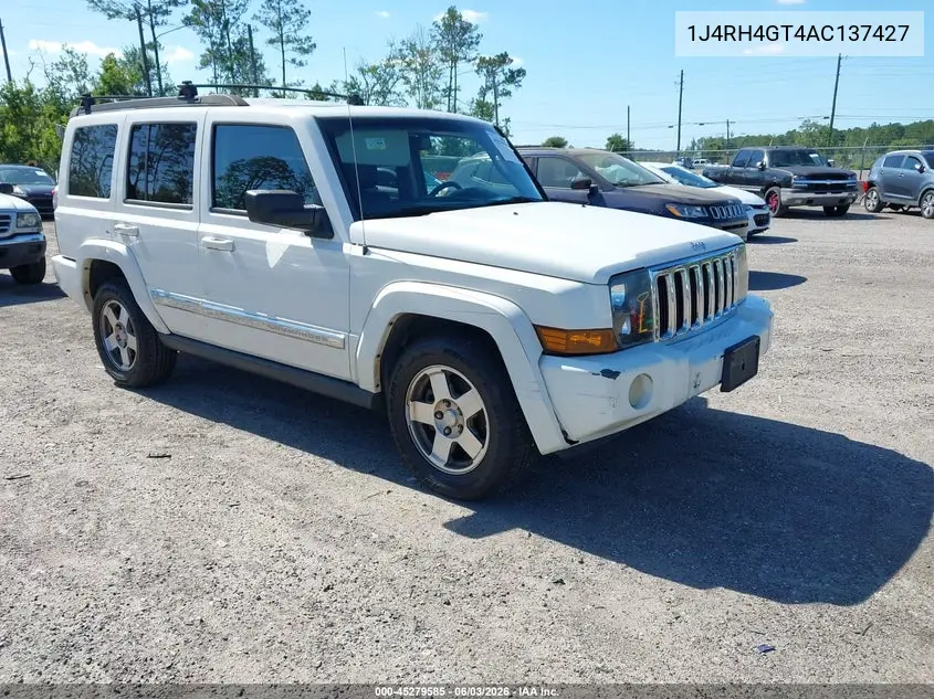2010 Jeep Commander Sport VIN: 1J4RH4GT4AC137427 Lot: 45279585