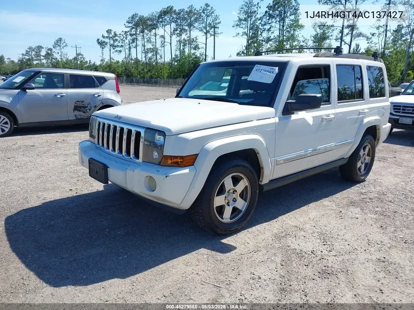 2010 Jeep Commander Sport VIN: 1J4RH4GT4AC137427 Lot: 45279585