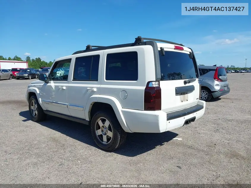 2010 Jeep Commander Sport VIN: 1J4RH4GT4AC137427 Lot: 45279585