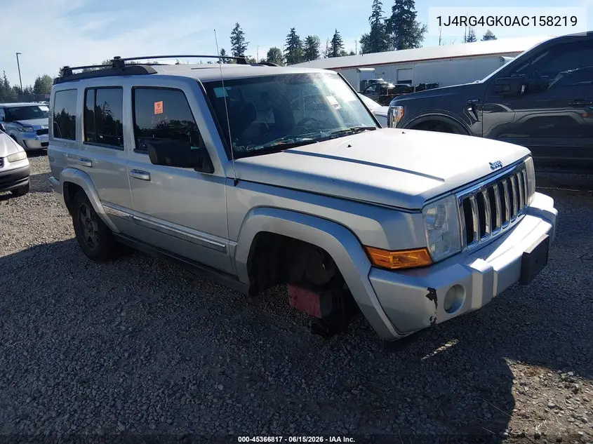 2010 Jeep Commander Sport VIN: 1J4RG4GK0AC158219 Lot: 45366817