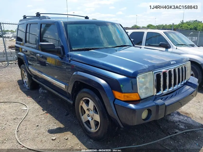 2010 Jeep Commander Sport VIN: 1J4RH4GK3AC158843 Lot: 45393340