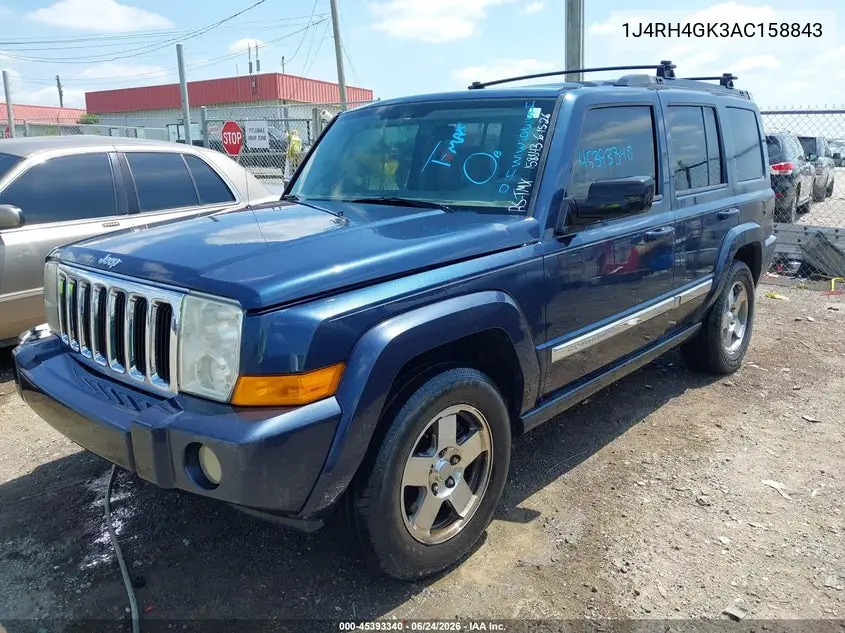 2010 Jeep Commander Sport VIN: 1J4RH4GK3AC158843 Lot: 45393340