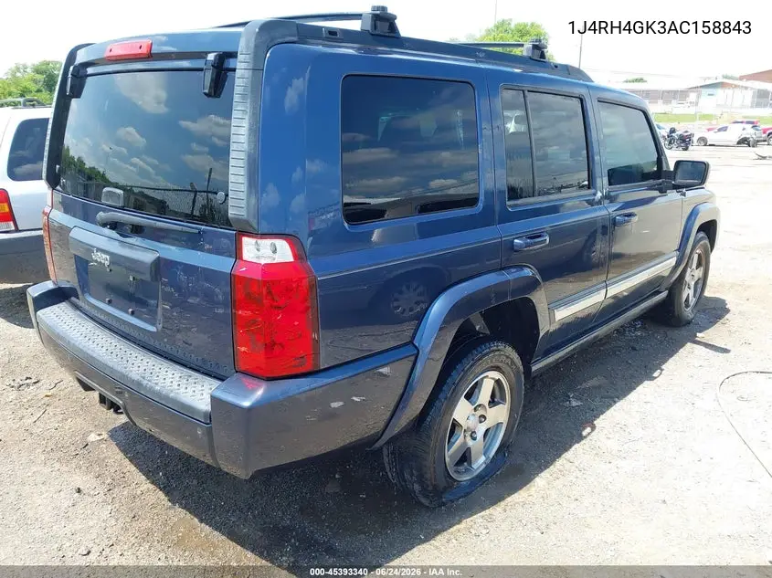 2010 Jeep Commander Sport VIN: 1J4RH4GK3AC158843 Lot: 45393340