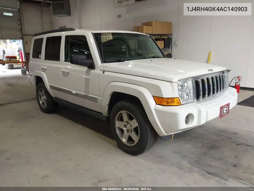 2010 Jeep Commander Sport VIN: 1J4RH4GK4AC140903 Lot: 45482333