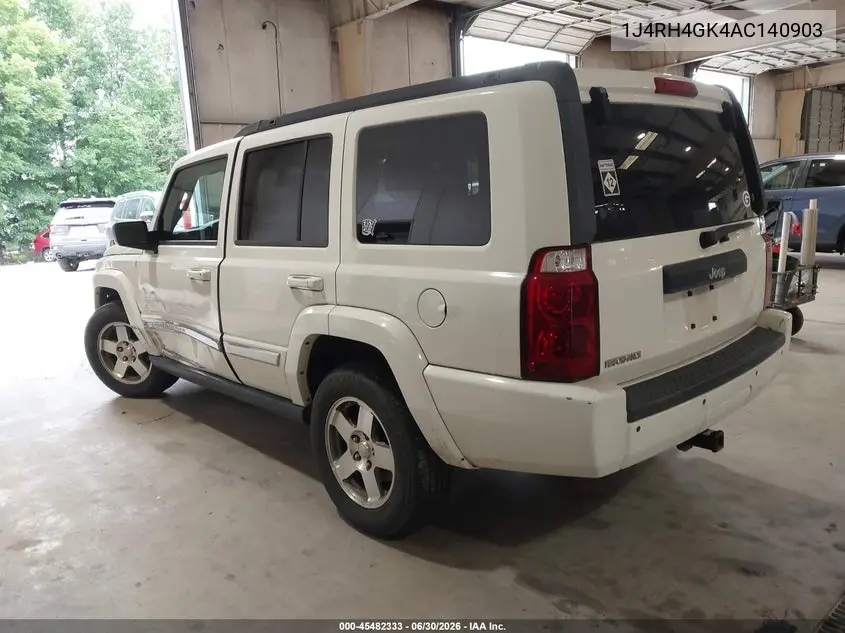 2010 Jeep Commander Sport VIN: 1J4RH4GK4AC140903 Lot: 45482333