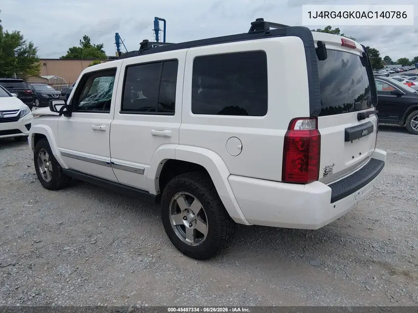 2010 Jeep Commander Sport VIN: 1J4RG4GK0AC140786 Lot: 45487334