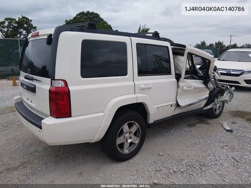 2010 Jeep Commander Sport VIN: 1J4RG4GK0AC140786 Lot: 45487334