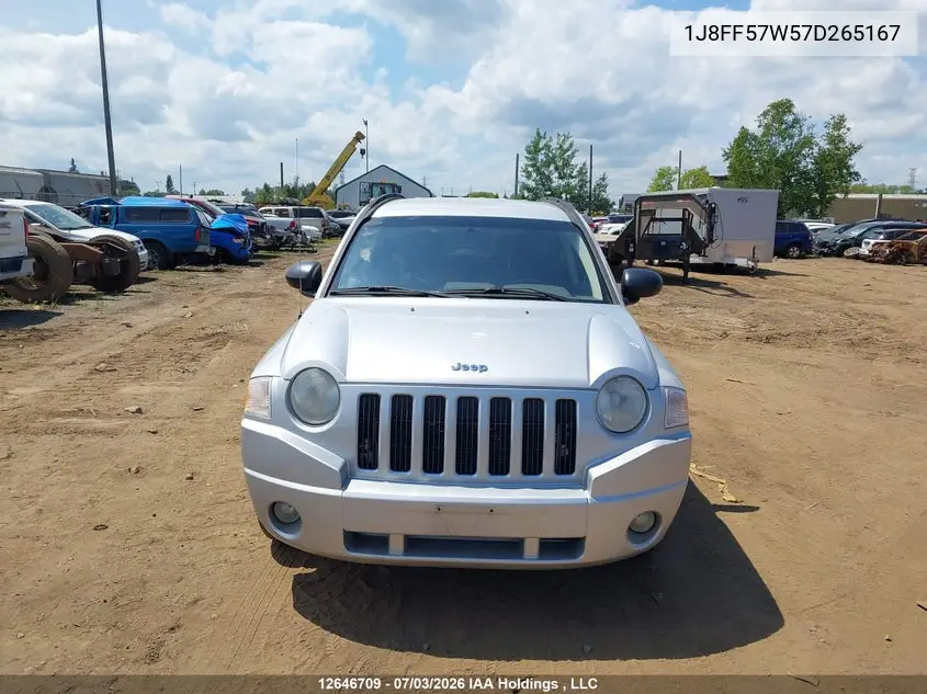 2007 Jeep Compass Limited VIN: 1J8FF57W57D265167 Lot: 12646709