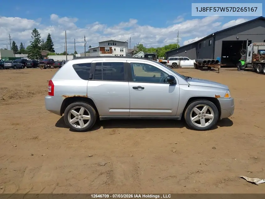 2007 Jeep Compass Limited VIN: 1J8FF57W57D265167 Lot: 12646709