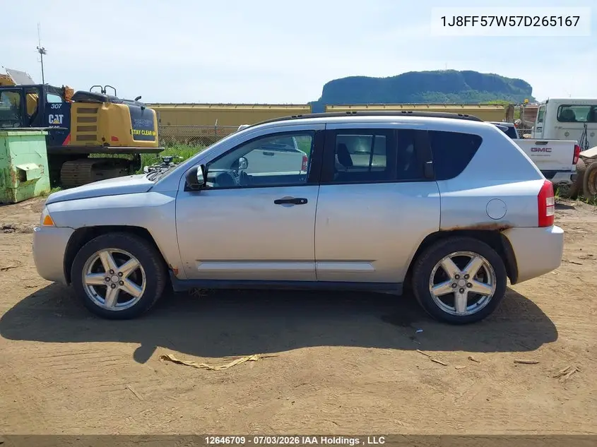 2007 Jeep Compass Limited VIN: 1J8FF57W57D265167 Lot: 12646709