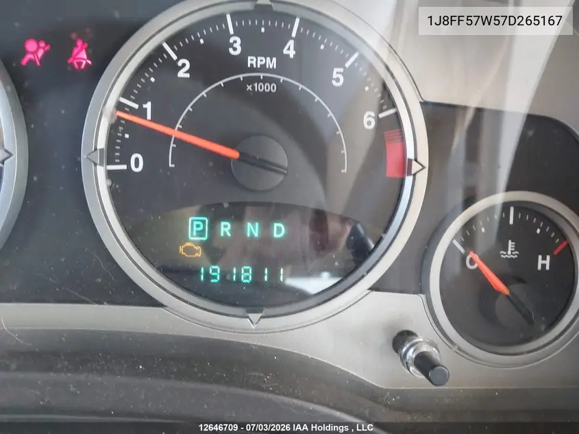 2007 Jeep Compass Limited VIN: 1J8FF57W57D265167 Lot: 12646709
