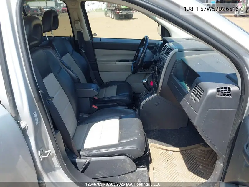 2007 Jeep Compass Limited VIN: 1J8FF57W57D265167 Lot: 12646709