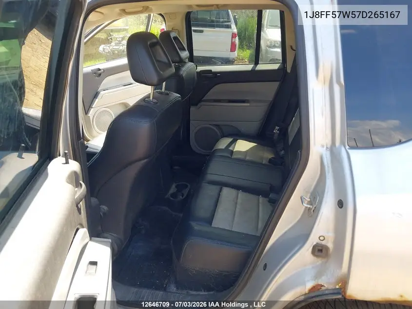 2007 Jeep Compass Limited VIN: 1J8FF57W57D265167 Lot: 12646709