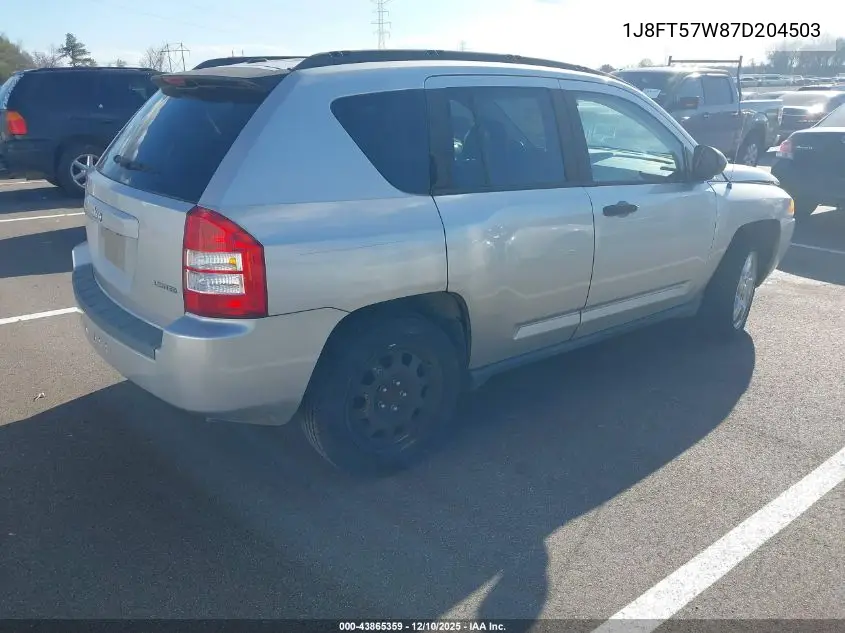 1J8FT57W87D204503 2007 Jeep Compass Limited
