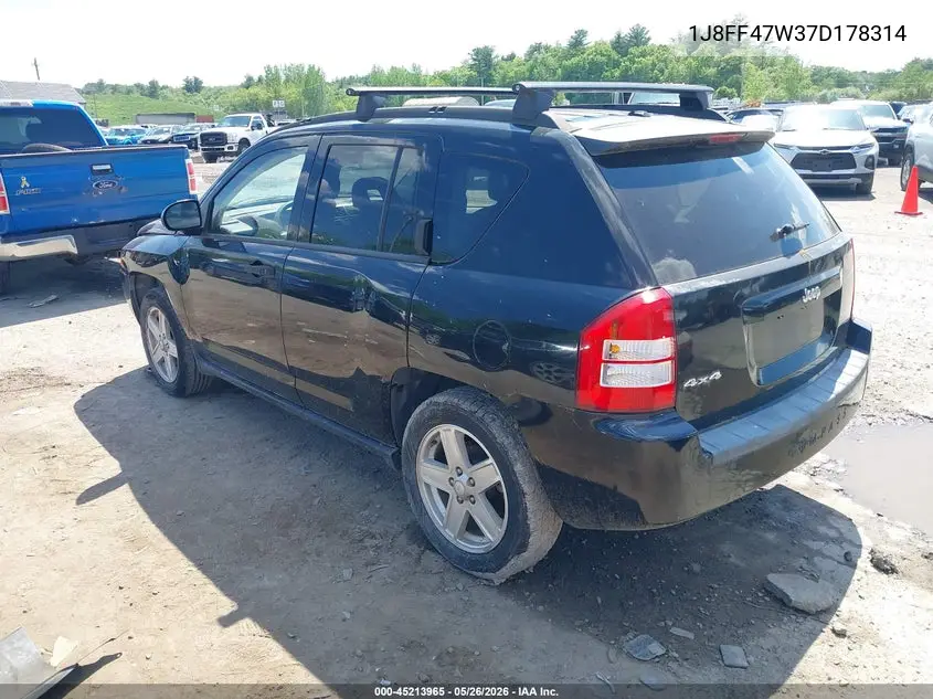 2007 Jeep Compass Sport VIN: 1J8FF47W37D178314 Lot: 45213965