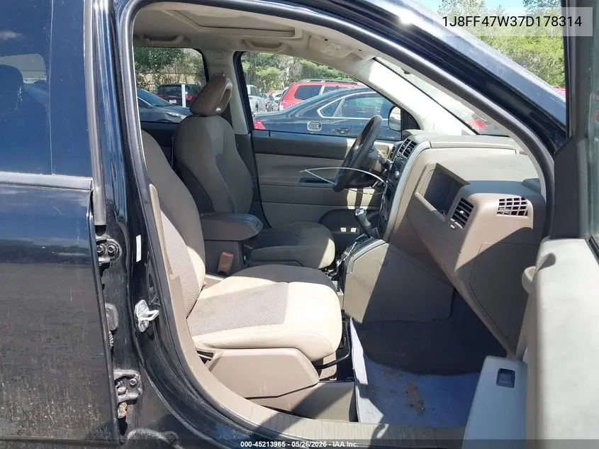 2007 Jeep Compass Sport VIN: 1J8FF47W37D178314 Lot: 45213965