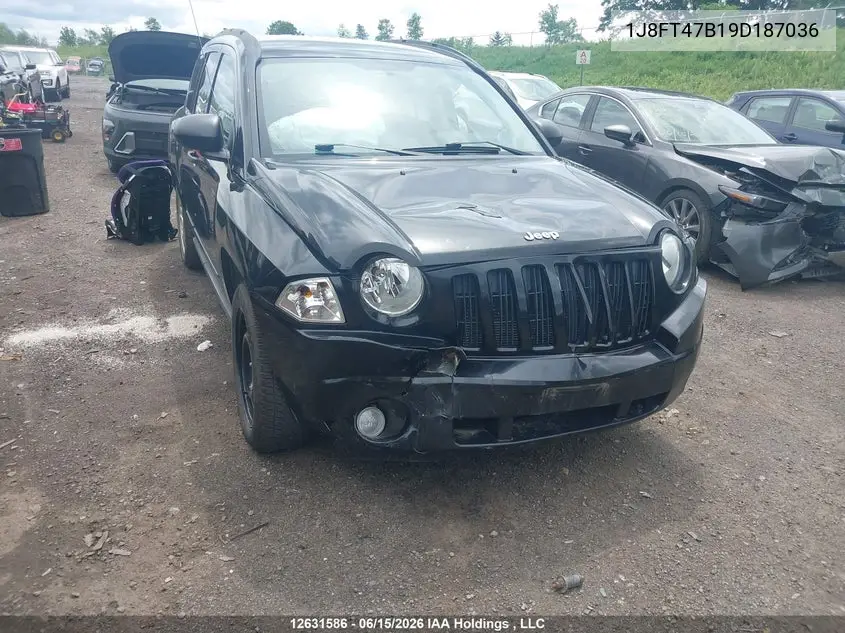 2009 Jeep Compass VIN: 1J8FT47B19D187036 Lot: 12631586