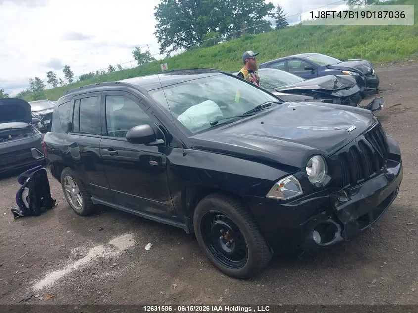 2009 Jeep Compass VIN: 1J8FT47B19D187036 Lot: 12631586