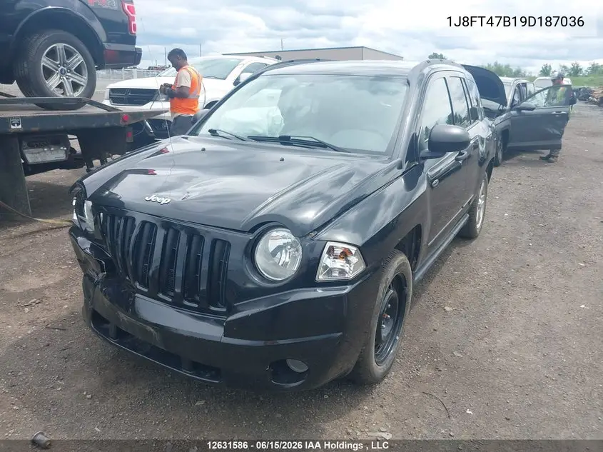 2009 Jeep Compass VIN: 1J8FT47B19D187036 Lot: 12631586