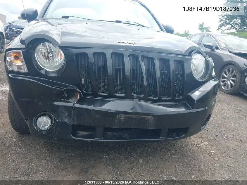 2009 Jeep Compass VIN: 1J8FT47B19D187036 Lot: 12631586