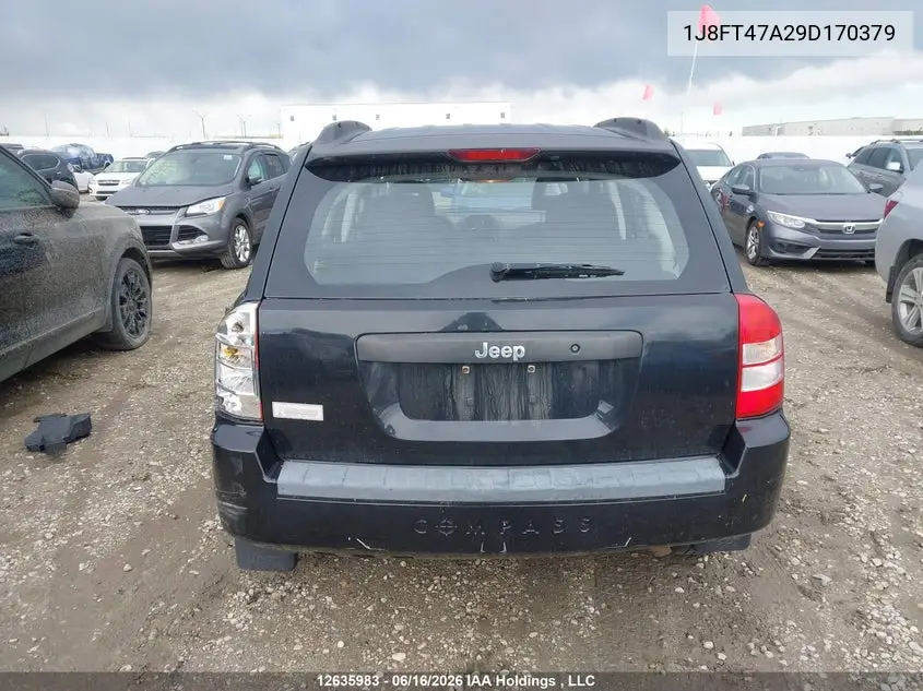 2009 Jeep Compass Sport VIN: 1J8FT47A29D170379 Lot: 12635983