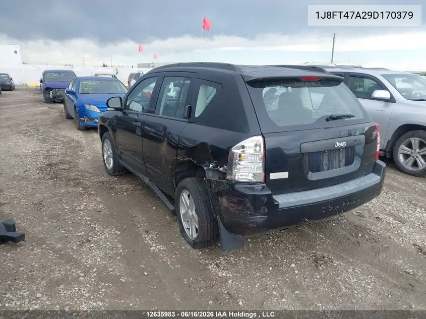 2009 Jeep Compass Sport VIN: 1J8FT47A29D170379 Lot: 12635983
