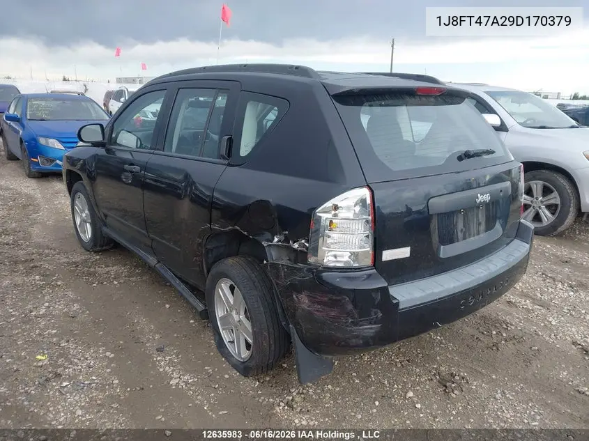 2009 Jeep Compass Sport VIN: 1J8FT47A29D170379 Lot: 12635983