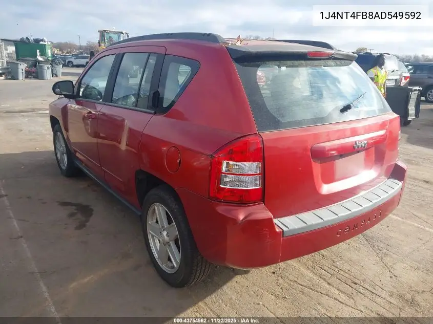 1J4NT4FB8AD549592 2010 Jeep Compass Sport