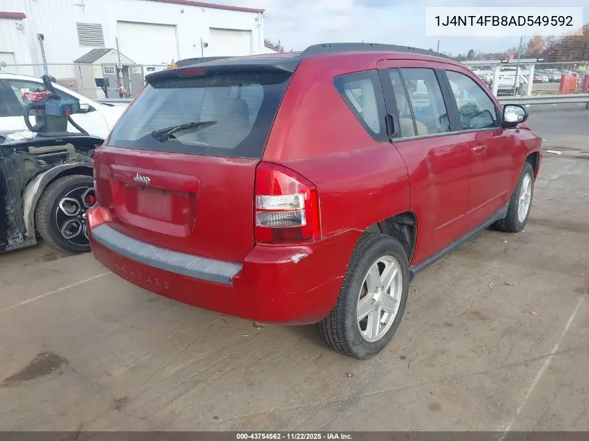 1J4NT4FB8AD549592 2010 Jeep Compass Sport
