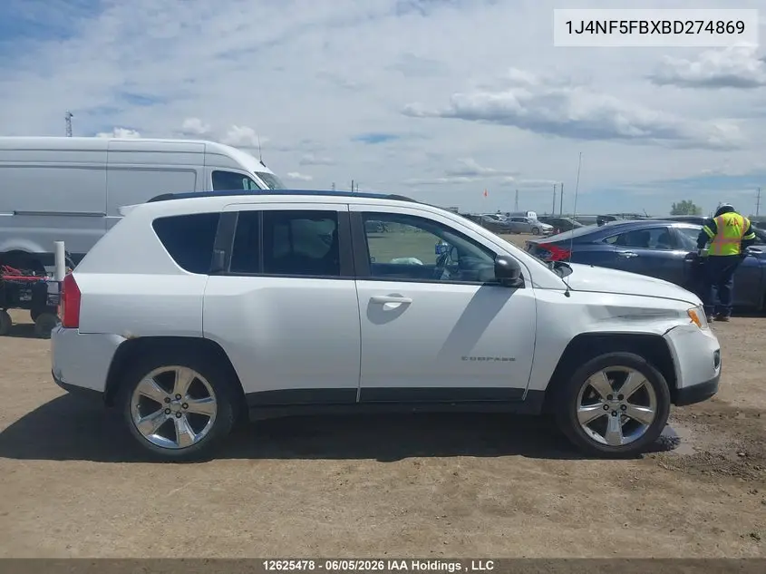 2011 Jeep Compass Limited VIN: 1J4NF5FBXBD274869 Lot: 12625478