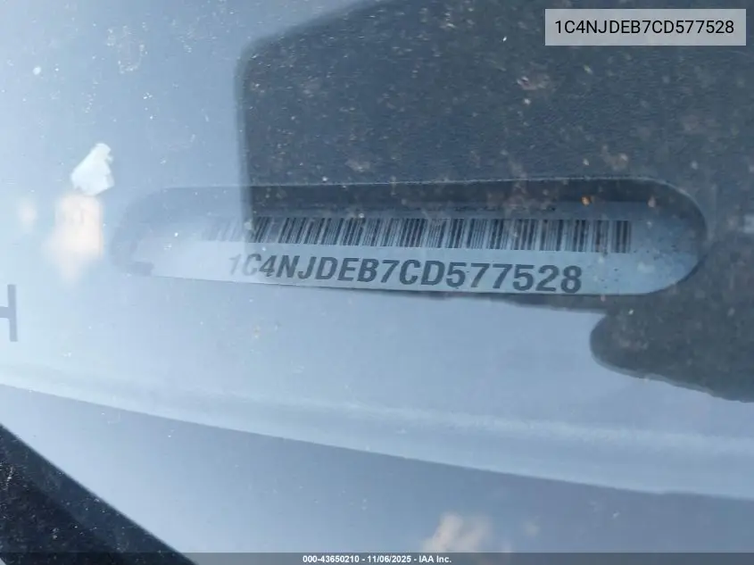 1C4NJDEB7CD577528 2012 Jeep Compass Latitude