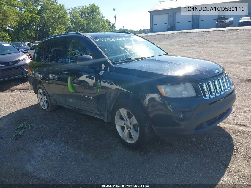 2012 Jeep Compass Sport VIN: 1C4NJCBA1CD580110 Lot: 45452664