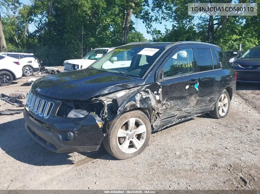 2012 Jeep Compass Sport VIN: 1C4NJCBA1CD580110 Lot: 45452664