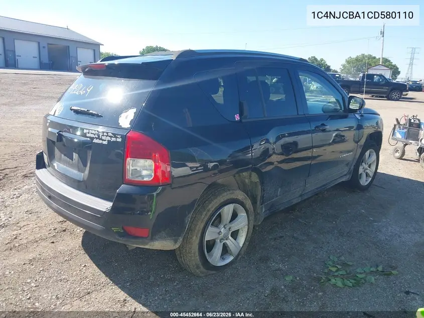 2012 Jeep Compass Sport VIN: 1C4NJCBA1CD580110 Lot: 45452664