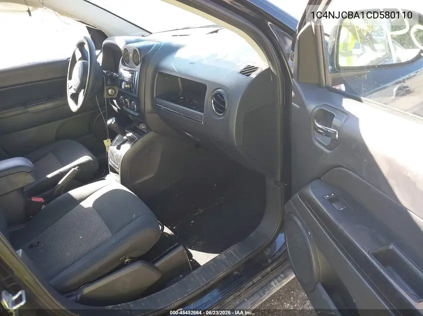 2012 Jeep Compass Sport VIN: 1C4NJCBA1CD580110 Lot: 45452664
