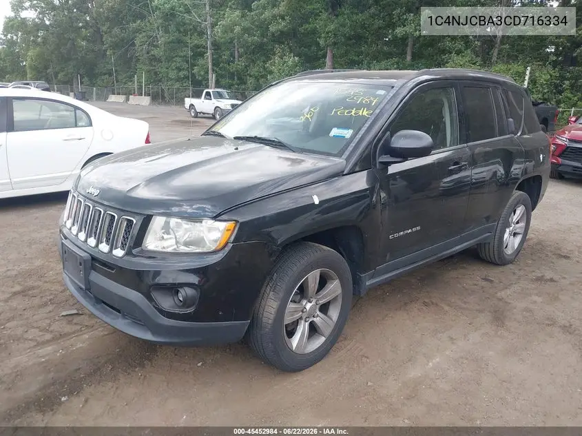 2012 Jeep Compass Sport VIN: 1C4NJCBA3CD716334 Lot: 45452984