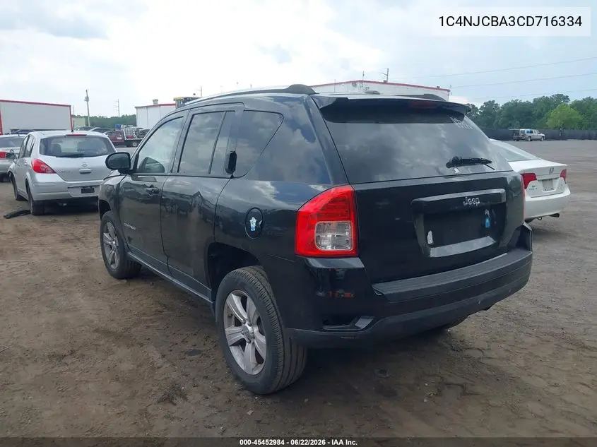 2012 Jeep Compass Sport VIN: 1C4NJCBA3CD716334 Lot: 45452984
