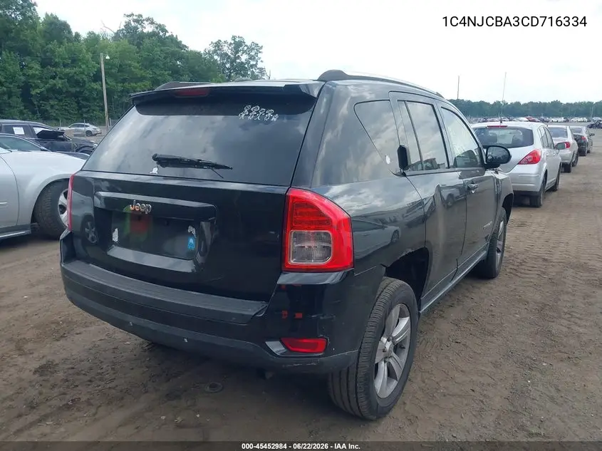 2012 Jeep Compass Sport VIN: 1C4NJCBA3CD716334 Lot: 45452984