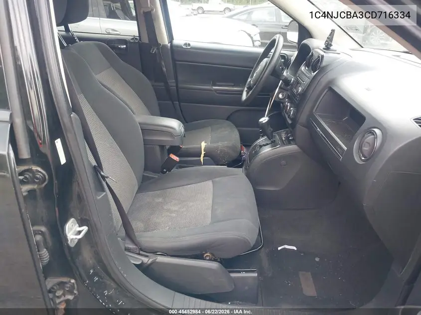 2012 Jeep Compass Sport VIN: 1C4NJCBA3CD716334 Lot: 45452984