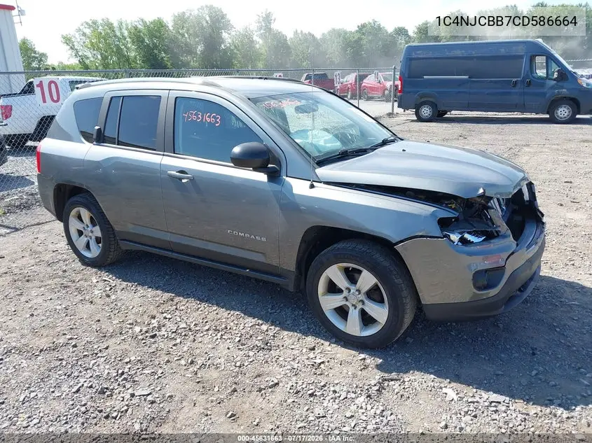 2012 Jeep Compass Sport VIN: 1C4NJCBB7CD586664 Lot: 45631663