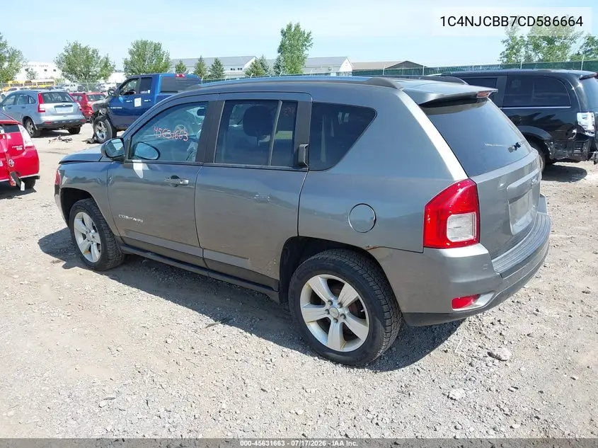 2012 Jeep Compass Sport VIN: 1C4NJCBB7CD586664 Lot: 45631663
