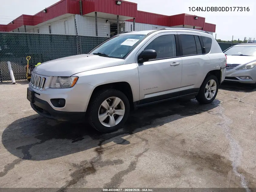 2013 Jeep Compass Sport VIN: 1C4NJDBB0DD177316 Lot: 45330677