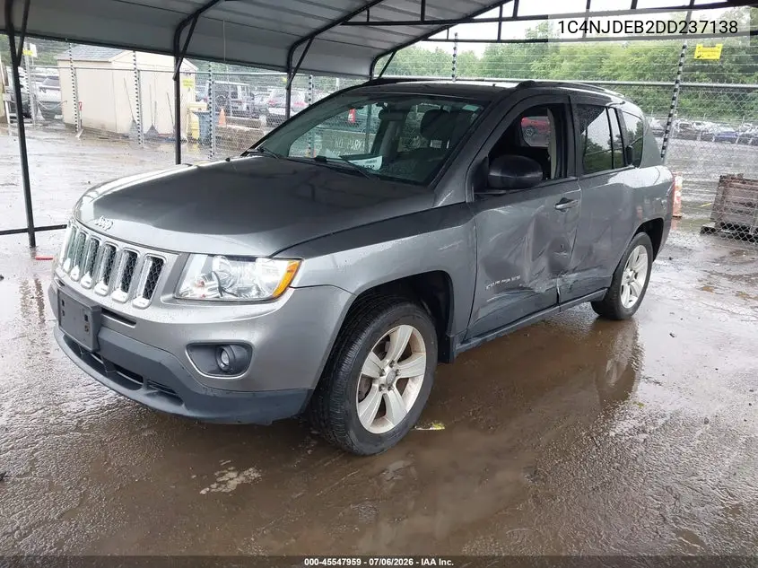 2013 Jeep Compass Latitude VIN: 1C4NJDEB2DD237138 Lot: 45547959