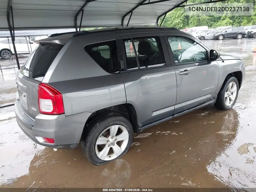 2013 Jeep Compass Latitude VIN: 1C4NJDEB2DD237138 Lot: 45547959