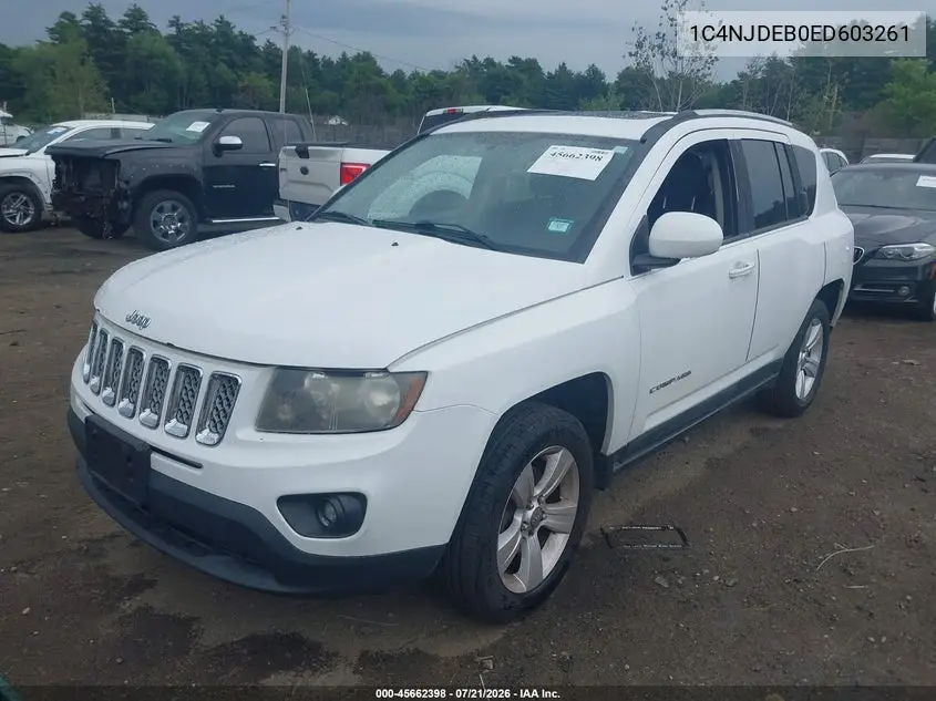 2014 Jeep Compass Latitude VIN: 1C4NJDEB0ED603261 Lot: 45662398