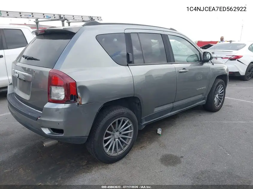 2014 Jeep Compass Latitude VIN: 1C4NJCEA7ED562922 Lot: 45663623