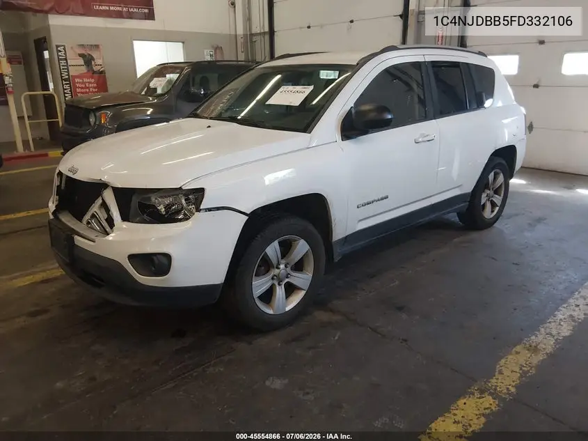2015 Jeep Compass Sport VIN: 1C4NJDBB5FD332106 Lot: 45554866