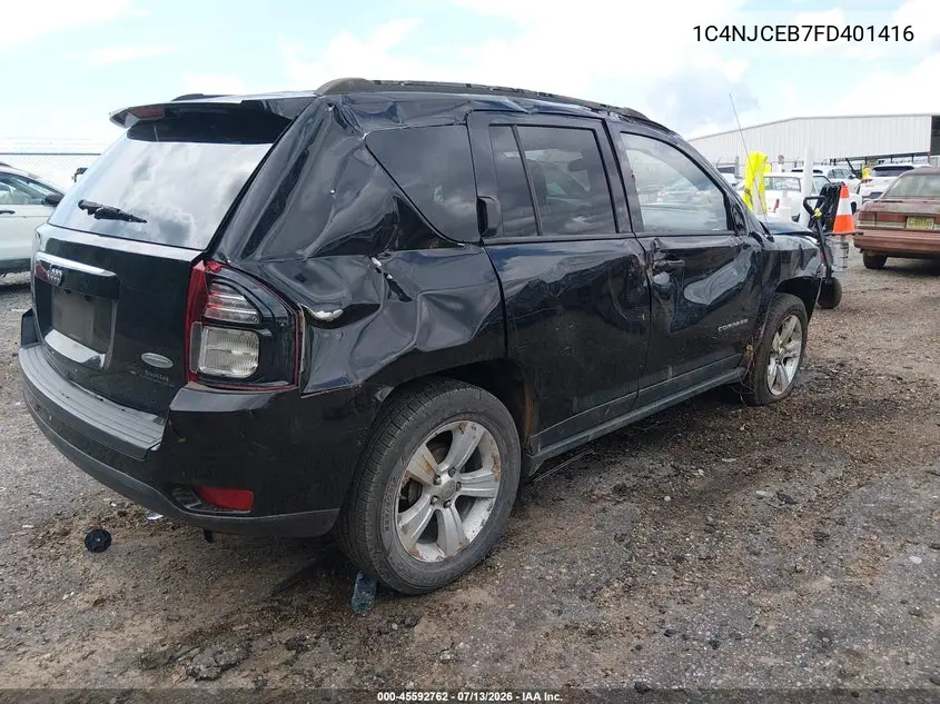 2015 Jeep Compass Latitude VIN: 1C4NJCEB7FD401416 Lot: 45592762